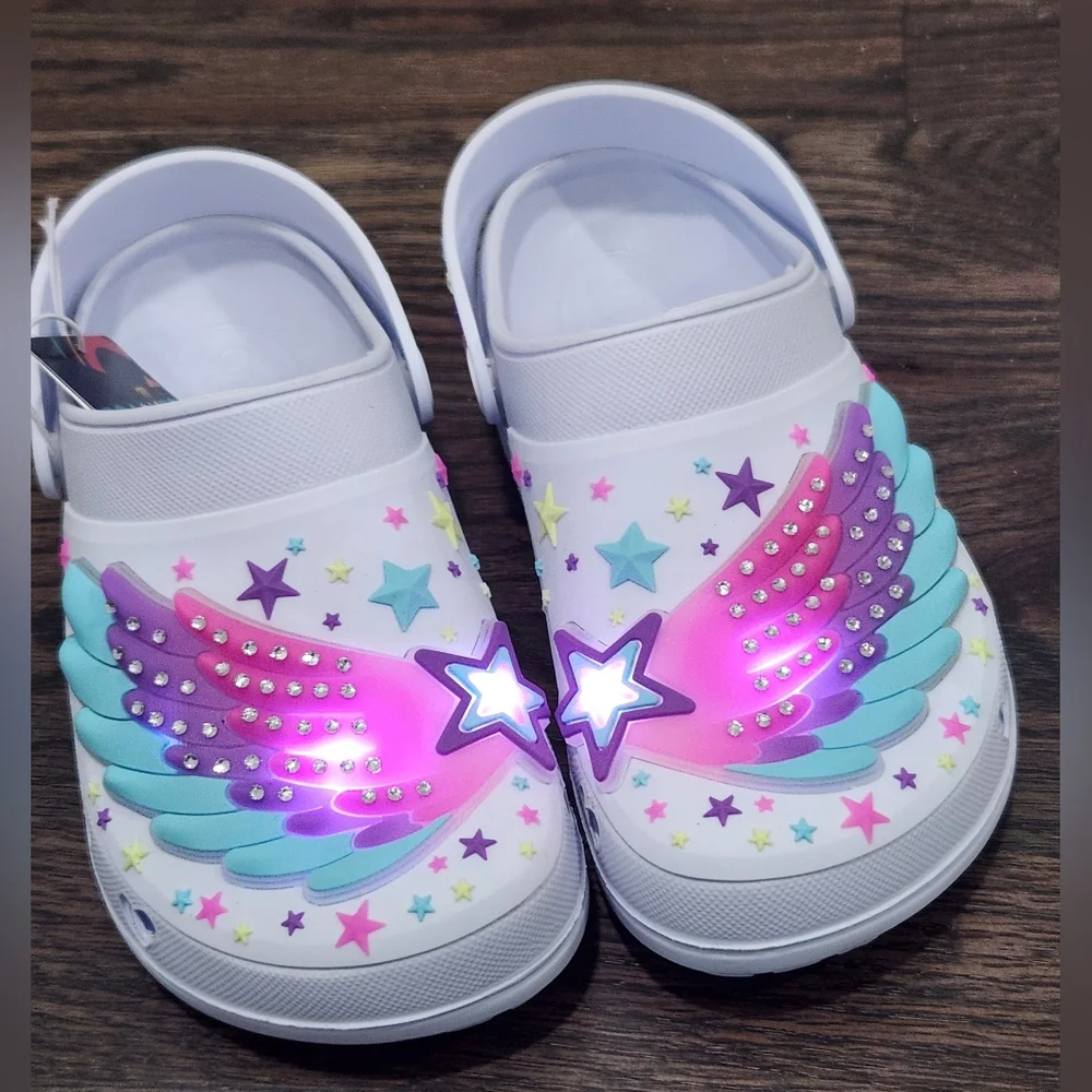 Skechers Foamies Wing Star Light Up Shoes NWT